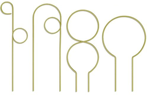 Homeponnew Lot de 4 cadres d'escalade en métal - Treillis en fer antirouille pour plantes grimpantes d'intérieur et d'extérieur (roses, pothos, jasmin) (4 ensembles d'or)