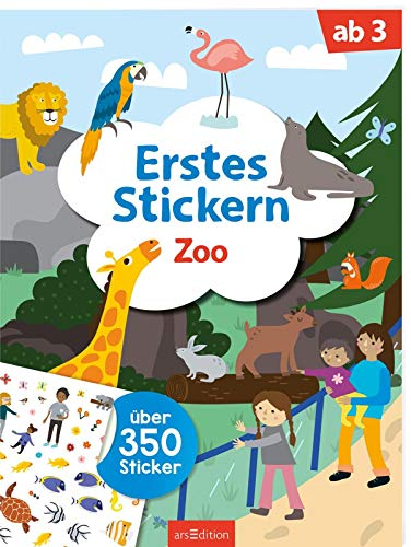Erstes Stickern – Zoo: Über 350 Sticker | Erstes Stickerheft für Kindergarten-Kinder ab 3 Jahren