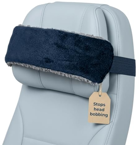 SeatSleeper Travel Pillow Alternative Stops Bobbing | Airplane Head Straps and Car Support Band | Great on Travel Upright | Super Comfy Neck Support | Small & Compact
