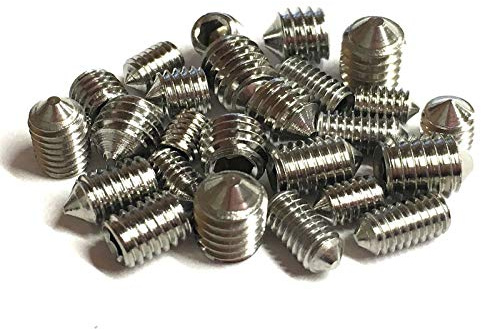 Grub Screws Metric Thread (Mixed 40 PACK) A2 Stainless Steel Cone Point 10 X M3,M4,M5 & M6 x 5mm Socket Allen Key Grub Screw Free UK Delivery