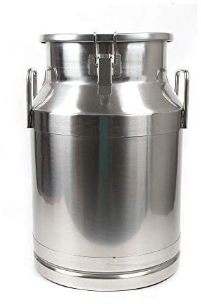 30L/7.92Gal Milk Cans-Stainless Steel Milk Transport Barrels Pail Milk Bucket Jug Oil Barrel Wine Barrel Canister Silicone Seal Barrel
