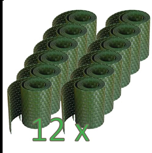 workingHOUSE Vallas para el Jardín - Tiras de privacidad de Polirratán para Mallas de Alambre - Rollo Aislante para el Balcones y Jardines 19 x 250 cm (12x Verde)