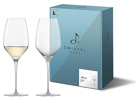 Zwiesel Glas Riesling Weißweingläser Alloro (2 Stk) | in Handarbeit mundgeblasene Weingläser, ästhetische Tritan-Kristallgläser für Weißwein