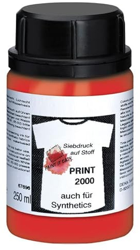 PAINT IT EASY NEU Siebdruckfarbe DEKAPRINT 2000 Deckend, 250 ml, Karmin