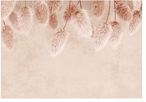 WallArena - Vlies Fototapete Pampasgras Natur Trockenblumen Pflanzen Boho 368x254 cm - Fototapeten - Tapeten - für Wohnzimmer Schlafzimmer - Vliestapete Wandtapete Tapete 3D Effekt- inkl. Kleister