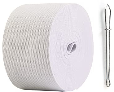 AHPYEUHK Gummiband Nähen 6M Gummiband Breit 50mm Weiß Hosengummi Breites Gummiband Elastisches Band Elastic Band für DIY Handwerk Nähzubehör