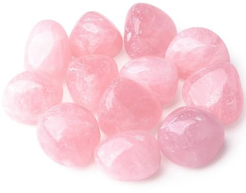 XIANNVXI Rosenquarz Kristalle Edelsteine Groß Trommelsteine Kristall Steine Natürliche Stein (100G)