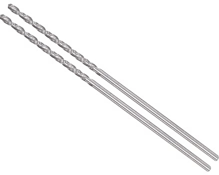 CoCud Punte Carburo Duro Trapano, Diametro 1,3mm, Sinistra Mano YG6X (C3/K10 Tungsteno Carburo Dritto Gambo Punte Trapano Torsione per Inossidabile Acciaio Lega, 2- Pezzi