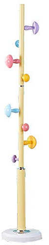 MOooy Perchero Perchero Perchero Perchero, Seta de Hierro Forjado Independiente Perchero para Niños Perchero Perchero Perchero, para Dormitorios Infantiles Dormitorio/Rosa (Amarillo)