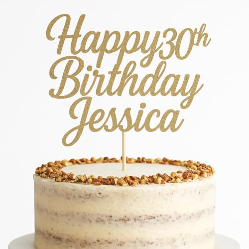 KreateSquare Personalised Cake Topper, Custom Name Party Cake Decoration
