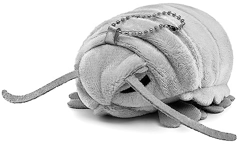 Tiny Heart Plüschtier Riesen-Isopod weiches Plüschtier Spielzeug Realistische Bathynomus giganteus Simulation für Kinder Sea Life Lovers Meeresbiologie Ozean Grau 5''