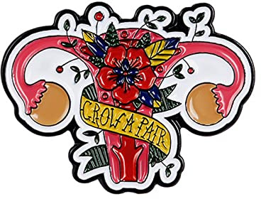Montesy Feministische Uterus-Brosche, Hüte, Knopf, Pinback-Brosche, Abzeichen, Anstecknadel, Krankenschwester, Frauen, Mädchen, Abschlussstudenten, as the pic show, Metall, Kein Edelstein