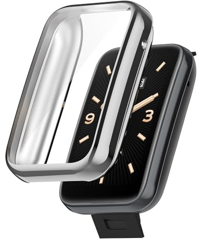 Funda para Xiaomi Smart Band 7 Pro, Silicona TPU Case Protectora de Pantalla, Anti-arañazos, Anti-polvo, Cover Carcasa para Xiaomi Mi Band 7 Pro