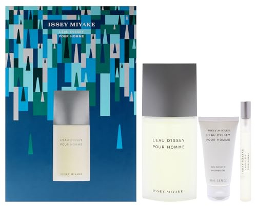 Leau Dissey by Issey Miyake for Men - 3 Pc Gift Set 4.2oz EDT Spray, 0.33oz EDT Spray, 1.6oz Shower Gel