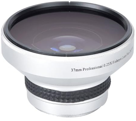 Lente adicional de ojo de pez de 37 mm 0,25X, efecto ojo de pez, lente de fotografía de cámara de vidrio óptico