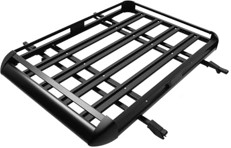 Barres de toit universelles en aluminium - Largeur réglable de 100 à 135 cm - Charge maximale : 150 kg - Pour camping, barbecue, voyage en voiture