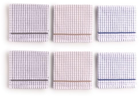 BOSKIMO Lot de 4 ou 6 Torchons de Cuisine Premium – Essuie-Tout Absorbants en Coton et Microfibre – Chiffons de Cuisine Haute Qualité – Fabriqués au Portugal