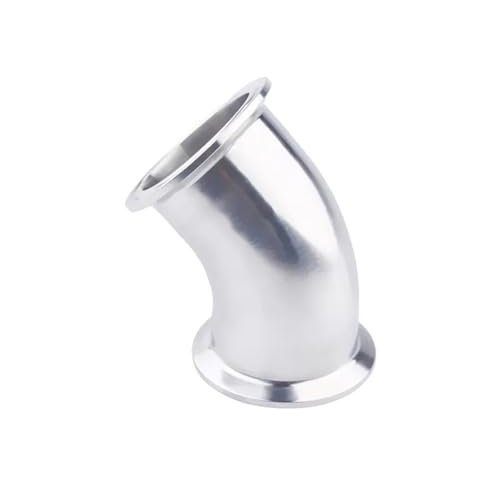 FZCXHONJ Raccord coudé sanitaire à 45 degrés en Acier Inoxydable 304 pour Brassage à Domicile, Embout de Tuyau de 76 mm (3 po) de diamètre extérieur 91 mm, pour Brassage à Domicile