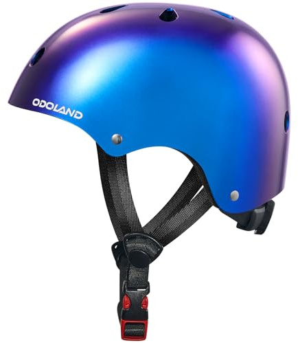 Odoland Casco per Bicicletta per Bambini, Casco di Sicurezza Regolabile e Ventilato per Protezione in Più Sport, Adatto a Bambini dai 3 ai 8 Anni, per Ciclismo, Pattinaggio, Monopattino, NLS