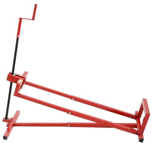 Ride-On Lawn Mower Lift,400kg Capacity Telescopic Jack for Garden Tractors,Folding Ramp with Power Tool Kit