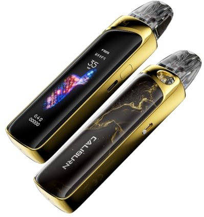 U-'well Caliburn G4 Pro Kit 35 W Batería 1800mAh (Dorado Desierto) 3 ML 0,4 Ω/0,6 Ω Cartucho Caliburn GPP Pod Atomizador MTL/RDL Vaporizador pantalla ultrairrompible de 2,51'' Original - No Nicotine