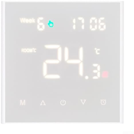 Termostato inteligente WiFi programable para calefacción por suelo radiante, programación semanal con 6 períodos por día, para Alexa para control de voz Google Home (calefacción eléctrica D-16A)