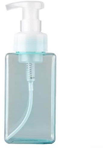 Gdfnmogo Dispenser di sapone schiumogeno ricaricabile, 450 ml, bottiglia per doccia, cucina, bagno, contenitore riutilizzabile per sapone in schiuma con pompa in plastica resistente (blu)