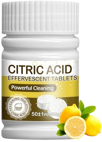 50PCS Kettle Descaler Tablets, Powerful Limescale and Tea Stain Remover for Kettle & Cups, Descaling Tablets Cleaner for Stainless Steel, Glass, Plastic Kettles