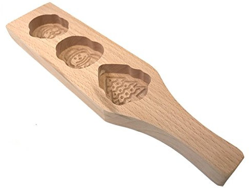 just4baby Kids DIY 3 Shapes Xmas Christmas Snowman Santa Wooden Wood Mould Moon Cake Bake Baking Kitchen Craft Tool