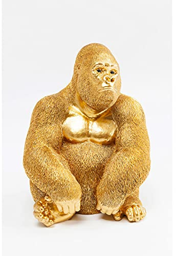 Kare Design Figura Decorativa Monkey Gorilla Side Medium, oro, 39x28x30 cm