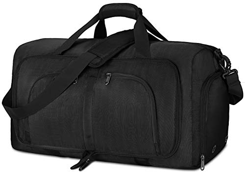 NEWHEY Faltbar Reisetasche Groß 40L 65L 80L 100L Sporttasche Herren Damen mit Schuhfach Leichter Weekender Übernachtung Tasche für Reisen Gym Duffel