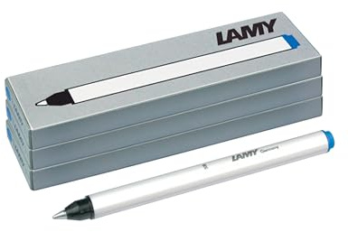 LAMY T11 Tintenrollerpatrone 3er Set mit großem Tintenvorrat und Schreibspitze aus Edelstahl in der Farbe Blau (löschbar) für Patronenroller Modell 311 Lamy balloon - 9 Minen