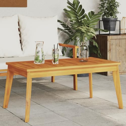Tidyard Trädgårdsbord, matbord, trädgårdsmöbler, balkongbord, matbord, bistrobord, tebord, campingbord, kontorsbord, trädgårdsbord, 100 x 55 x 45 cm, massivt trä, akacia