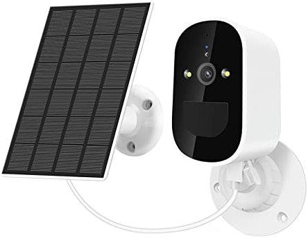 SilteD Caméra de sécurité solaire extérieure sans Fil solaire WiFi caméra de sécurité extérieure Full HD 1080P Audio IP caméra avec Batterie Rechargeable 6000mAh caméra (1080P sans Carte SD)