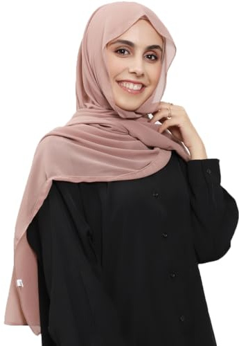 HURESON Instant-Chiffon-Hijab-Set, 3-in-1-Hijab-Schal mit integrierten Magneten und Unterkappen-Kopfwickel mit Modellmütze