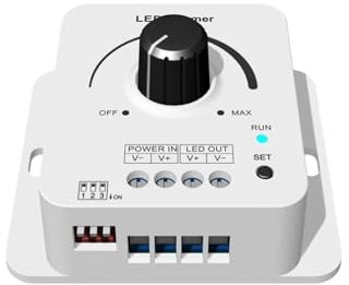 Dimmer LED rotante 12-48 V CC V1-KC 1 CH * 8 A Striscia LED monocromatica con velocità di gradiente di luce a 5 livelli Dimmerazione 0-100%