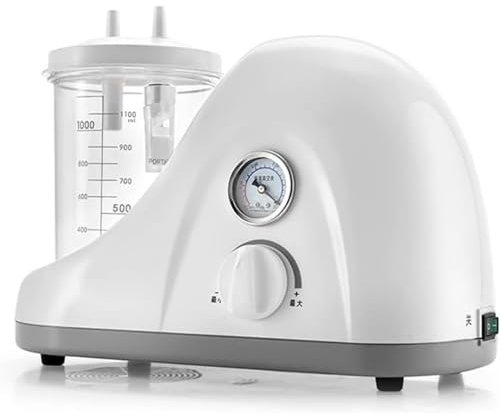 Machine de sécrétion de mucus portable, appareil de pompe d'aspiration de mucosités électrique avec récipient d'aspiration de 1000 ml pour l'absorption de liquide visqueux, adapté aux personnes âgées
