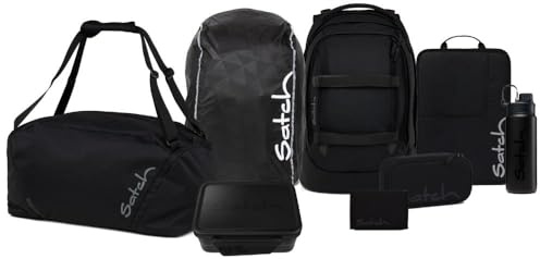 Satch Pack Kollektor Edition Schulrucksack Set 8tlg. inkl. Brotdose und Trinkflasche (Blackjack)