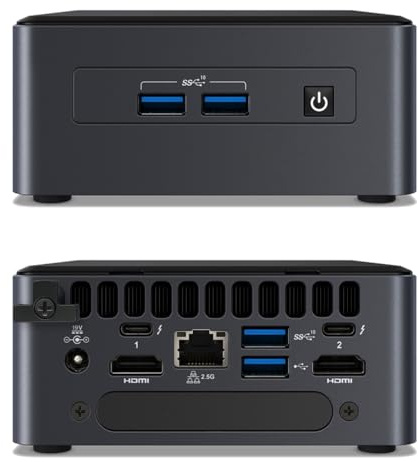 WEELIAO Intel NUC 11 Pro NUC11TNHI7 Mini PC Prozessor für Home & Business Mini PC Core i7-1165G7 Intel Iris Xe Grafik Wi-Fi 6.16GB RAM 512G SSD Windows11 Pro