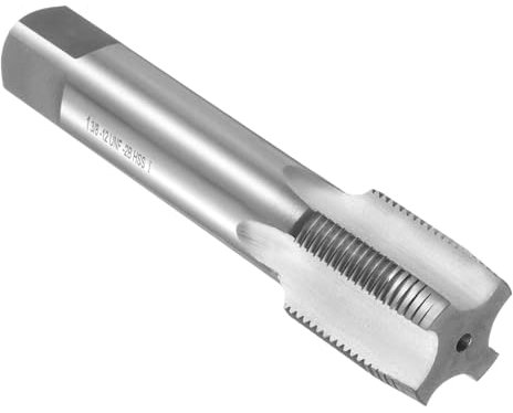 sourcing map HSS6542 Taraud conique manuel 1-3/8-12 UNF 2B Filetage Style Taper Flûte Droite Vis Taraud Outil de filetage en acier rapide