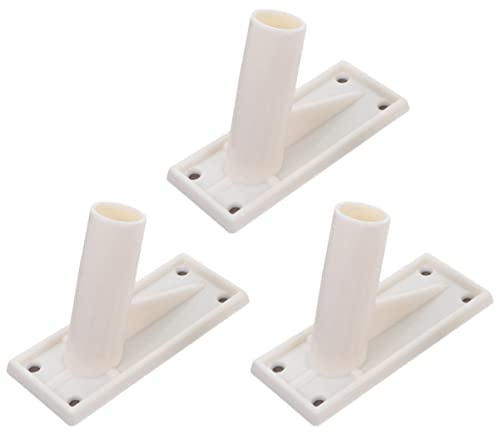 VICASKY 3pcs Self-adhesive Flag Pole Wall-mounted Brackets Flagpole Stands for Outdoor Use Easy Installation Weather Resistant for Holiday Celebrations and Events