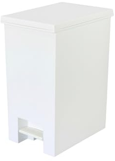 Chabrias Ltd 5 Litre Step Bin with Lid – Modern White Pedal Trash Can for Home, Bathroom, Kitchen, or Office