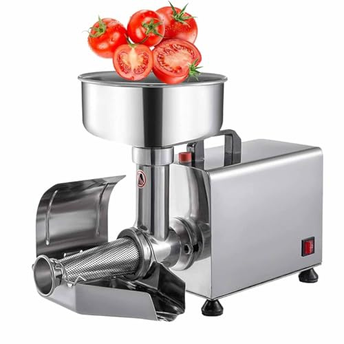 Moulin à Tomates éLectrique Presse Passoire électrique, fraiseuse commerciale, machine à sauce, presse-agrumes en acier inoxydable, presse-aliments pour aliments et fraises