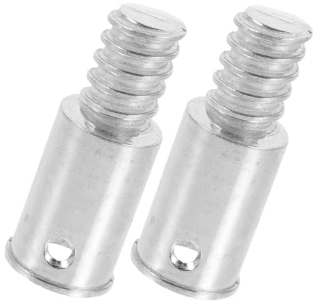 Beaupretty 2pcs Metal Threaded Broom Pole Adapter Handle Tips for Extension Poles Replacement Tips for Broom and Mop Handles Fits Extendable Cleaning Tools