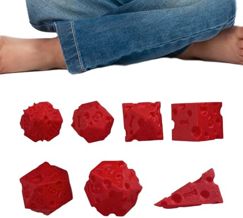 Ranley Würfel für Brettspiele, Spielwürfel, Käsebrett, 7-teiliges Set, realistisches 3D-Spielzeug, für Anfänger, Experten, Camping, Zuhause, Studentenwohnheim