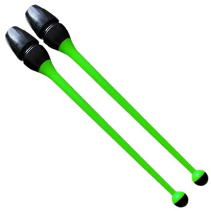 Pegciuho 2 Barre Ginniche, Attrezzo per L'allenamento per Bambini E Adulti, Lunghe 41 Cm, per Esercizi di Rotazione E Ritmici, Collegabili, Verde