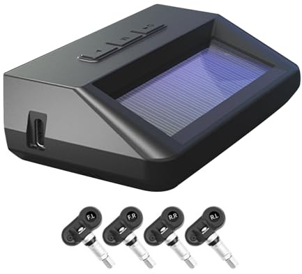 Beimus Intelligent Sun TPMS avec 4 capteurs internes pour automobiles avec détection de température et support d'installation facile à utiliser