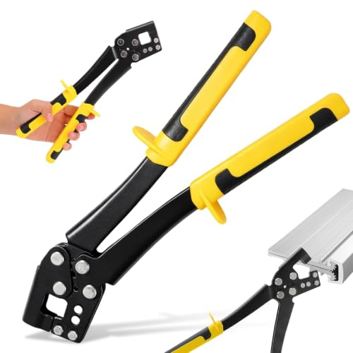 Alicates compuestos de perfil, alicates para paneles de yeso con mango antideslizante, alicates de perfil de 30 cm, crimpadora para pernos de acero, pinzas perforadoras para perfiles de metal