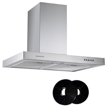 Cookology TSH601SS/A 60cm Kitchen Chimney cooker hood extractor fan in stainless steel with Filters