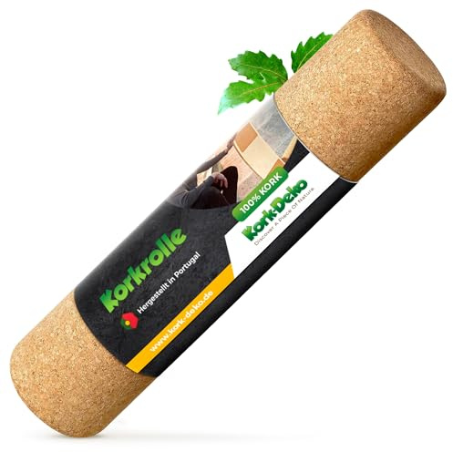 Rullo in sughero per Balance Board | 45x10 cm | Rullo per tavola di equilibrio | Tavola oscillante | allenamento di coordinazione | come dispositivo di allenamento per equilibrio e coordinazione